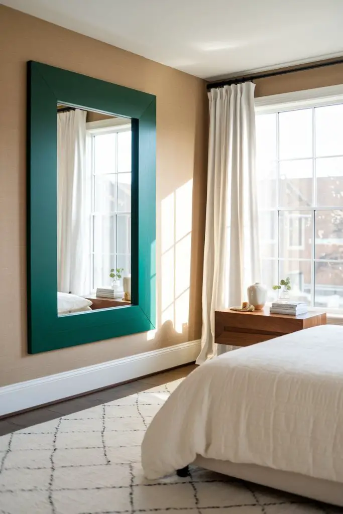 Emerald Green Framed Mirror