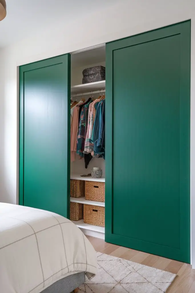 Emerald Green Sliding Closet Doors