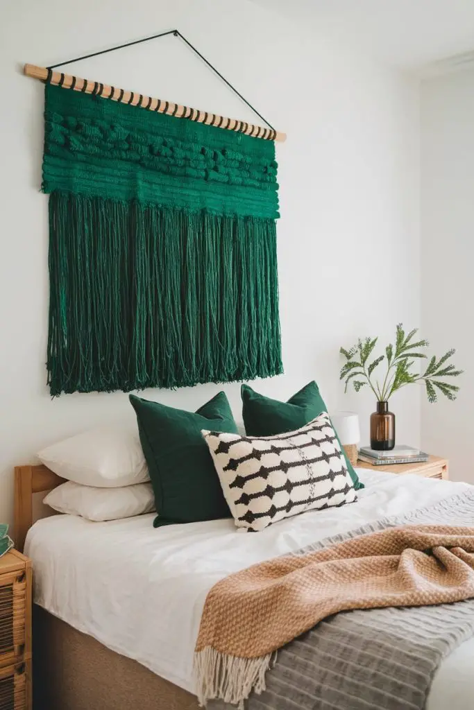 Emerald Green Woven Wall Hanging