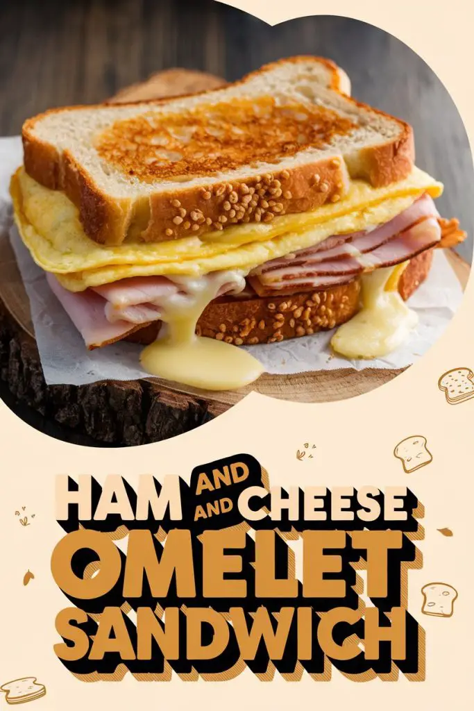 Ham and Cheese Omelet Sandwich 