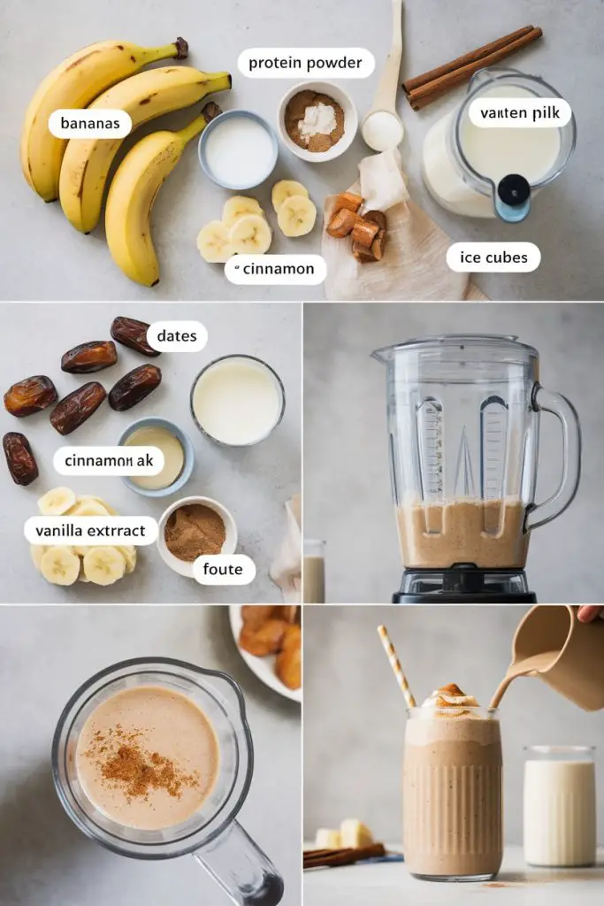 How To Make Banana Date Protein Shake 