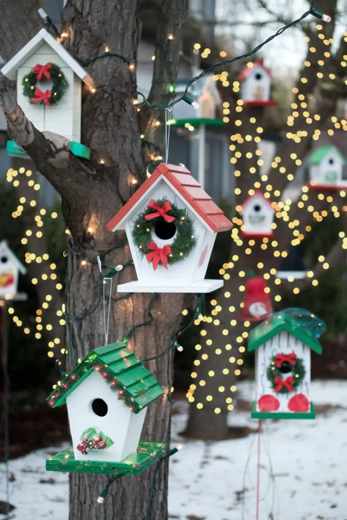 Lit-Up Birdhouses