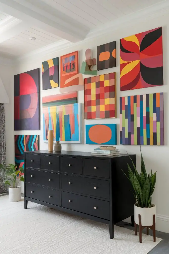 Mix Black Furniture with Bold Art