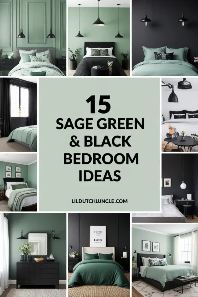 Sage Green and Black Bedroom Ideas 