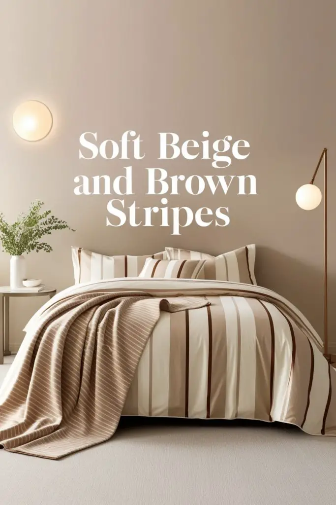 Soft Beige and Brown Stripes