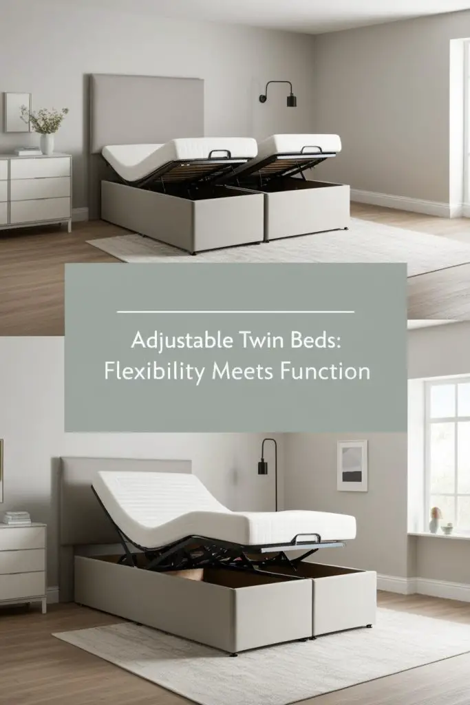 Twin Beds with Adjustable Height