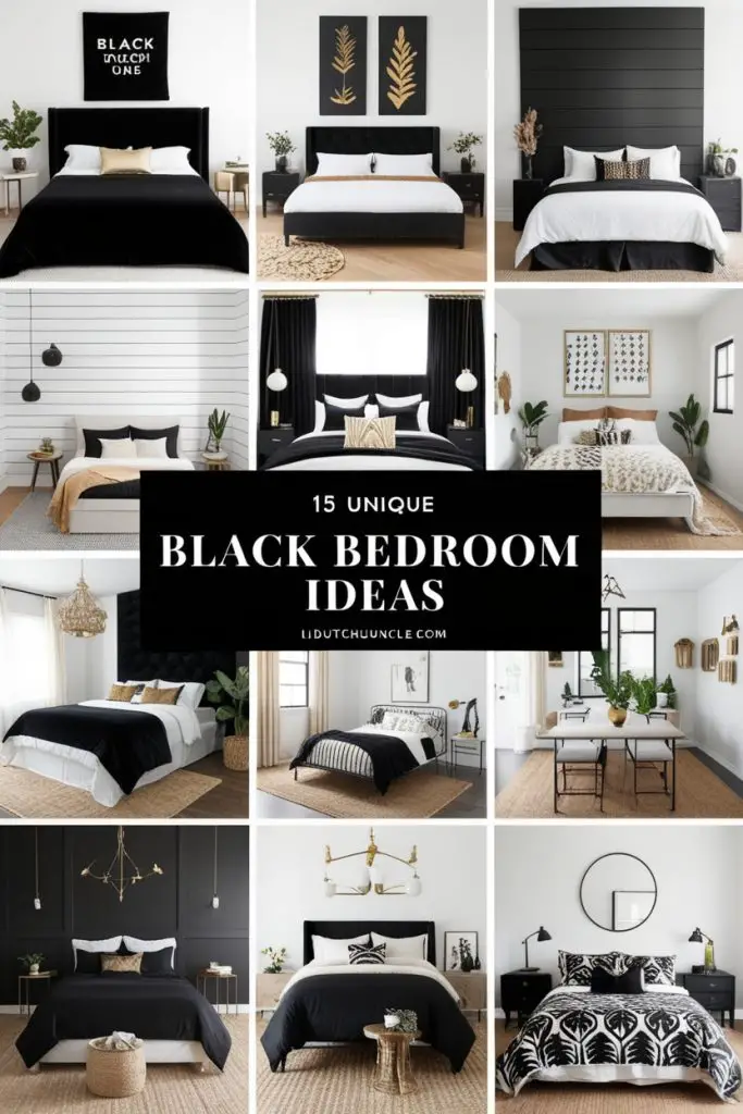 15 Black Bedroom Ideas 