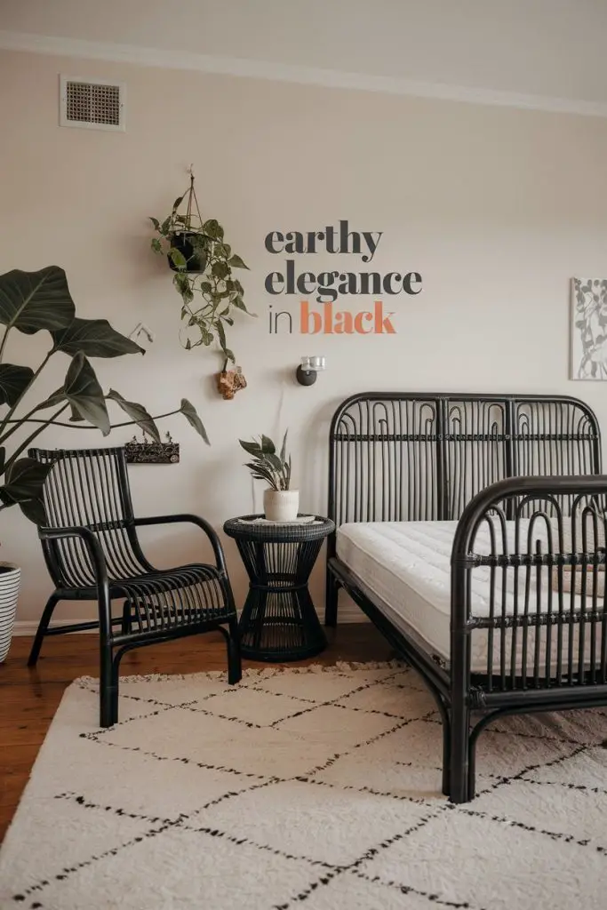 Black Rattan Furniture for a Boho Touch