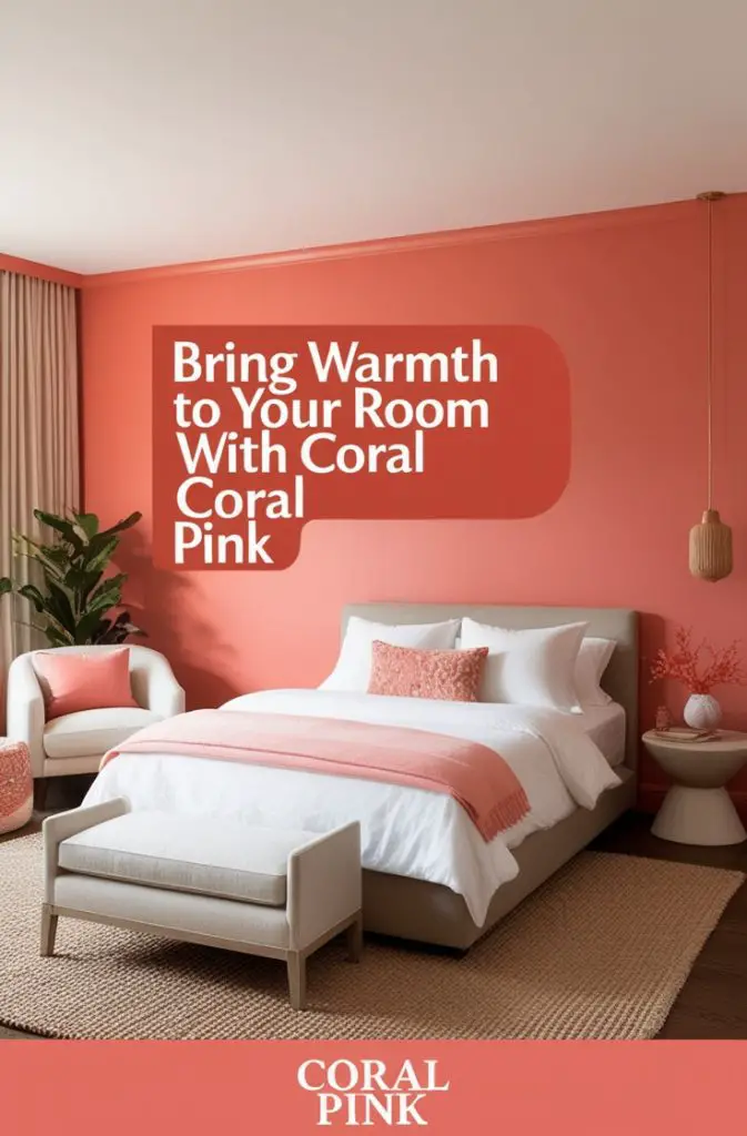 Coral Pink Accent Wall