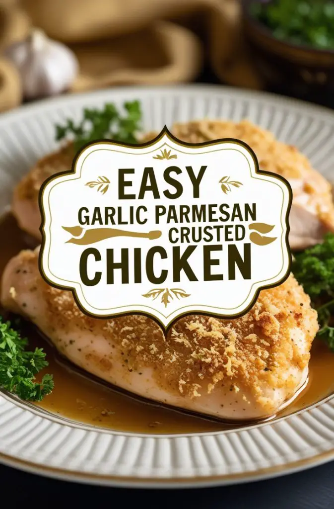 Easy Garlic Parmesan Crusted Chicken 