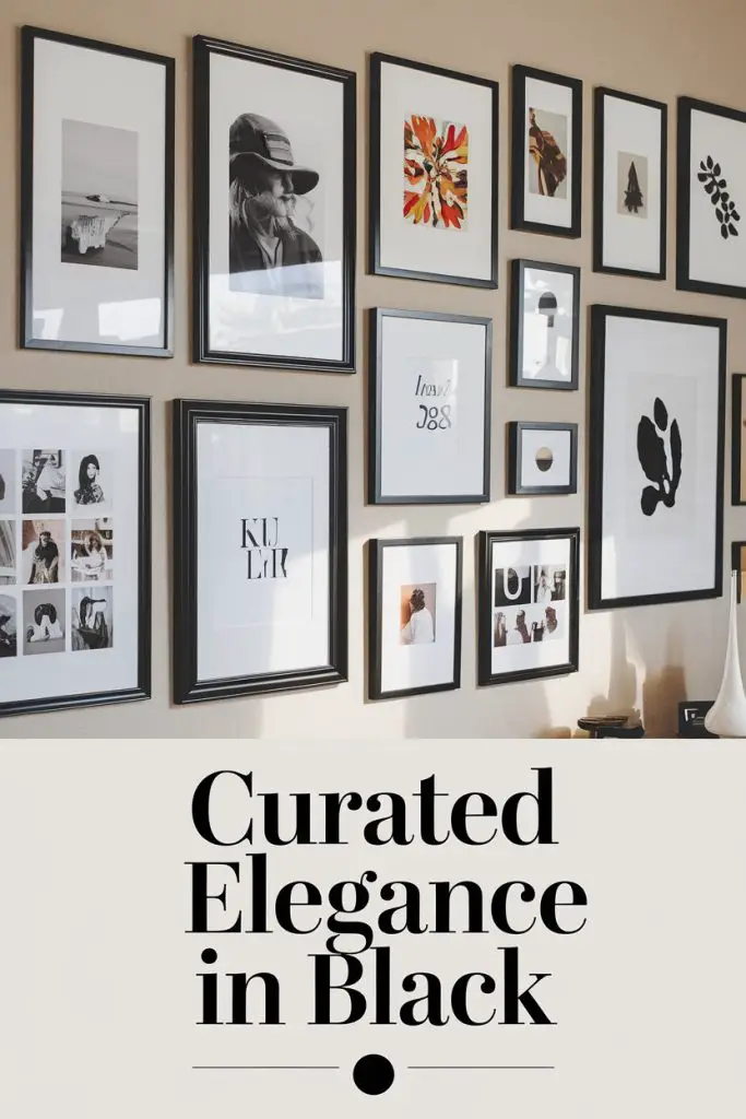 Gallery Wall with Black Frames