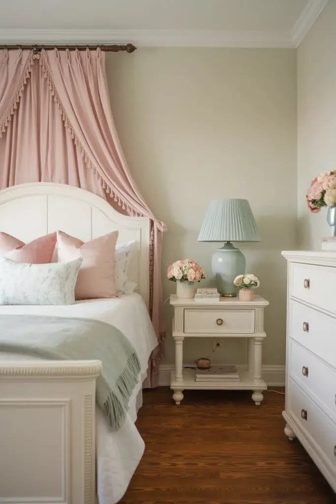 Highlight White Furniture with Soft Pastels