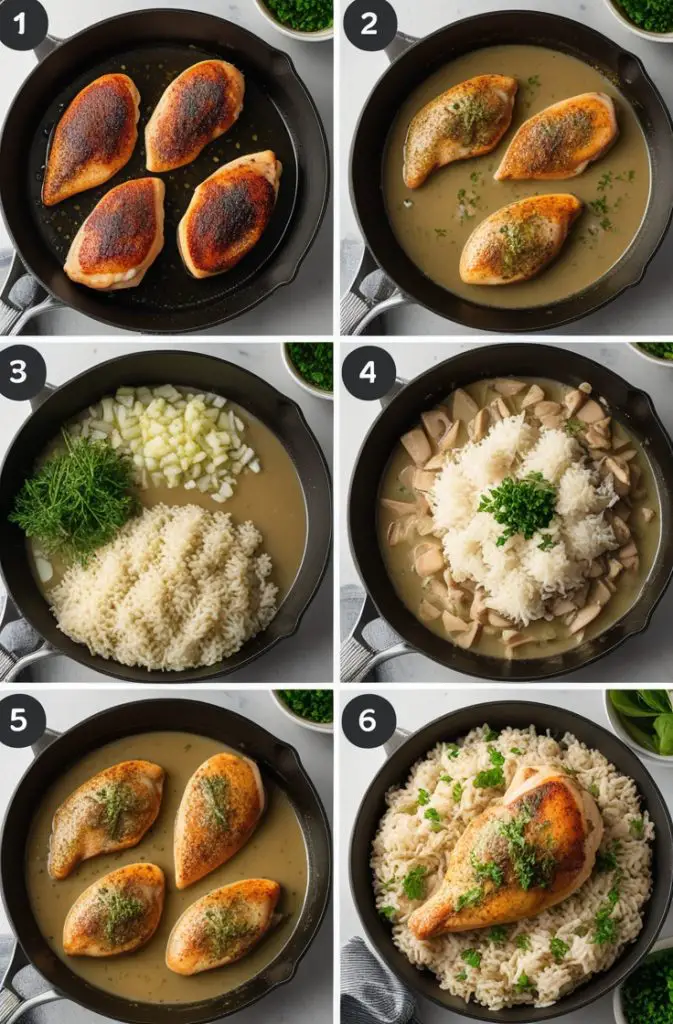 How to Make Smothered Chicken and Rice