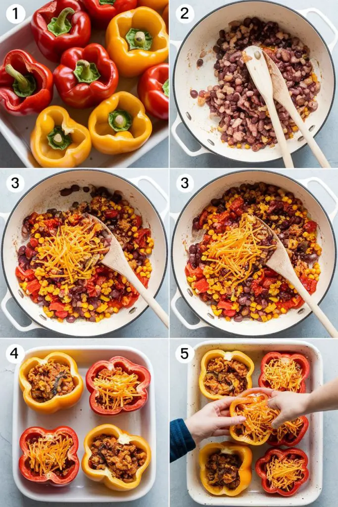 How To Make Vegetarian Stuffed Peppers