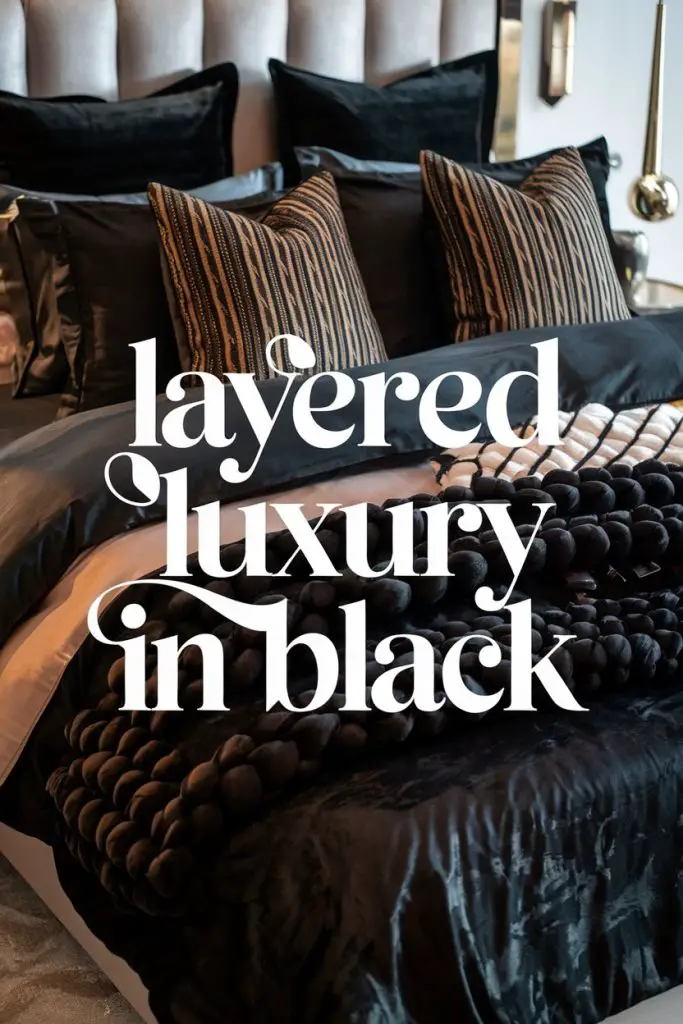 Layered Black Bedding