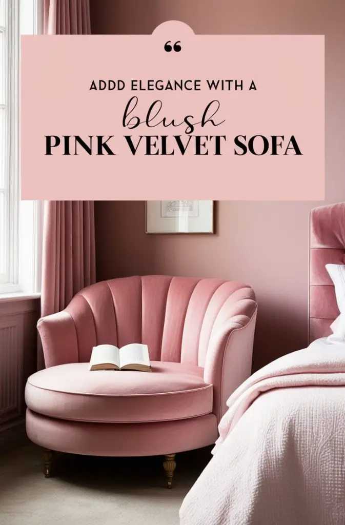 Pink Velvet Sofa