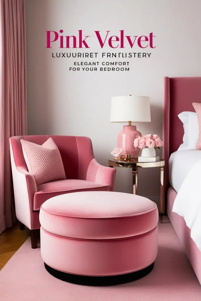 Pink Velvet Upholstery