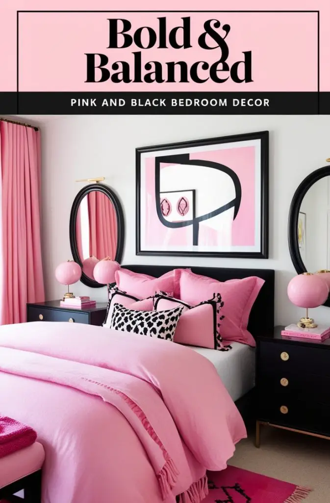 Pink and Black Decor