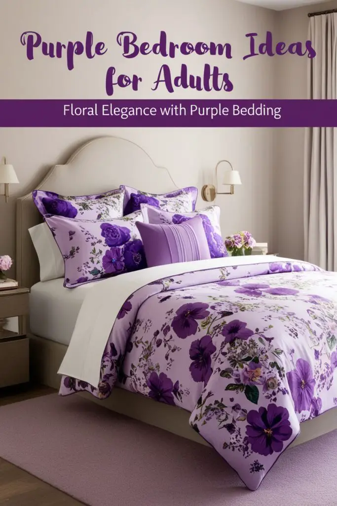 Purple Floral Bedding