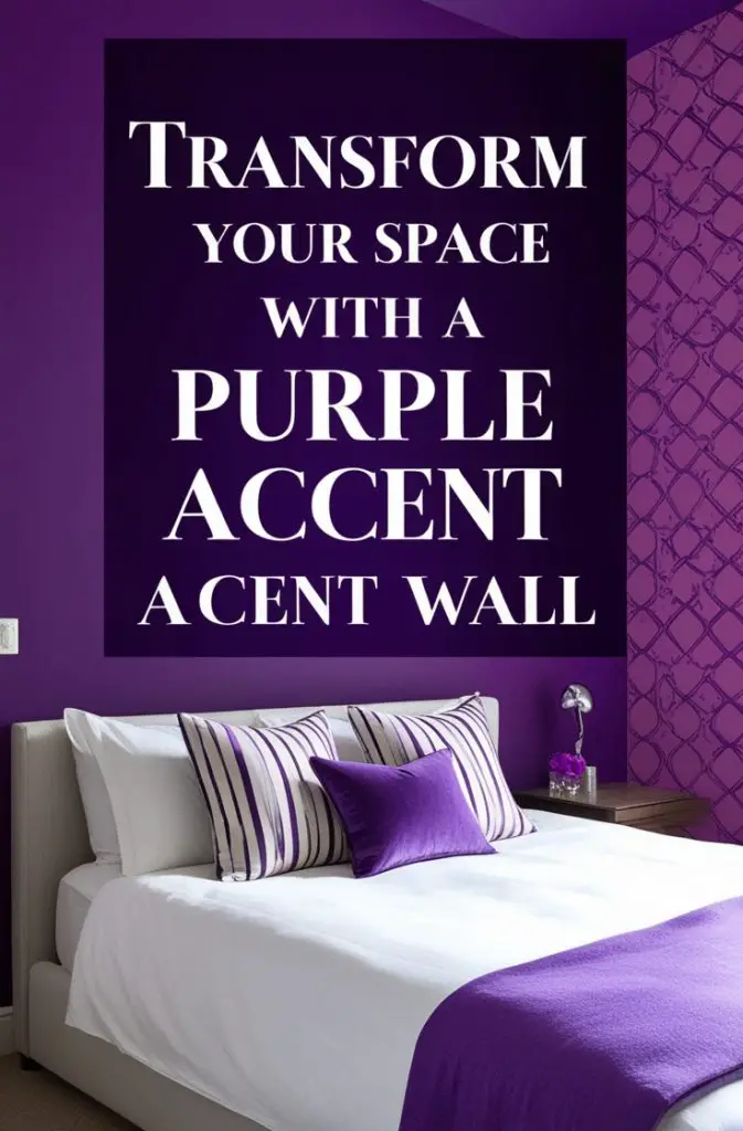 Purple Wallpaper Accent Wall