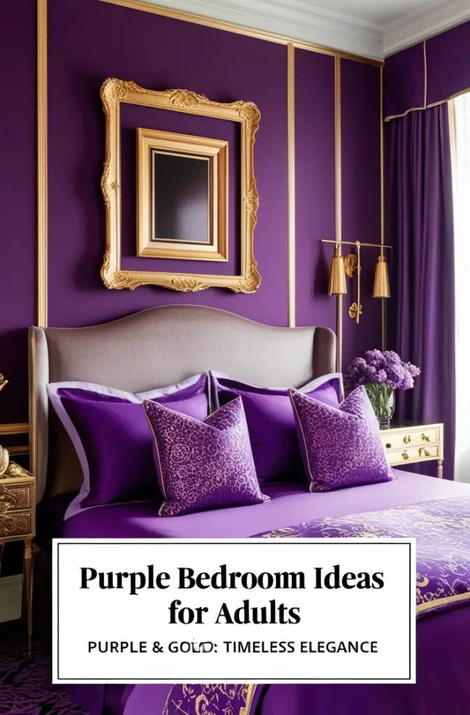 Purple and Gold Decor