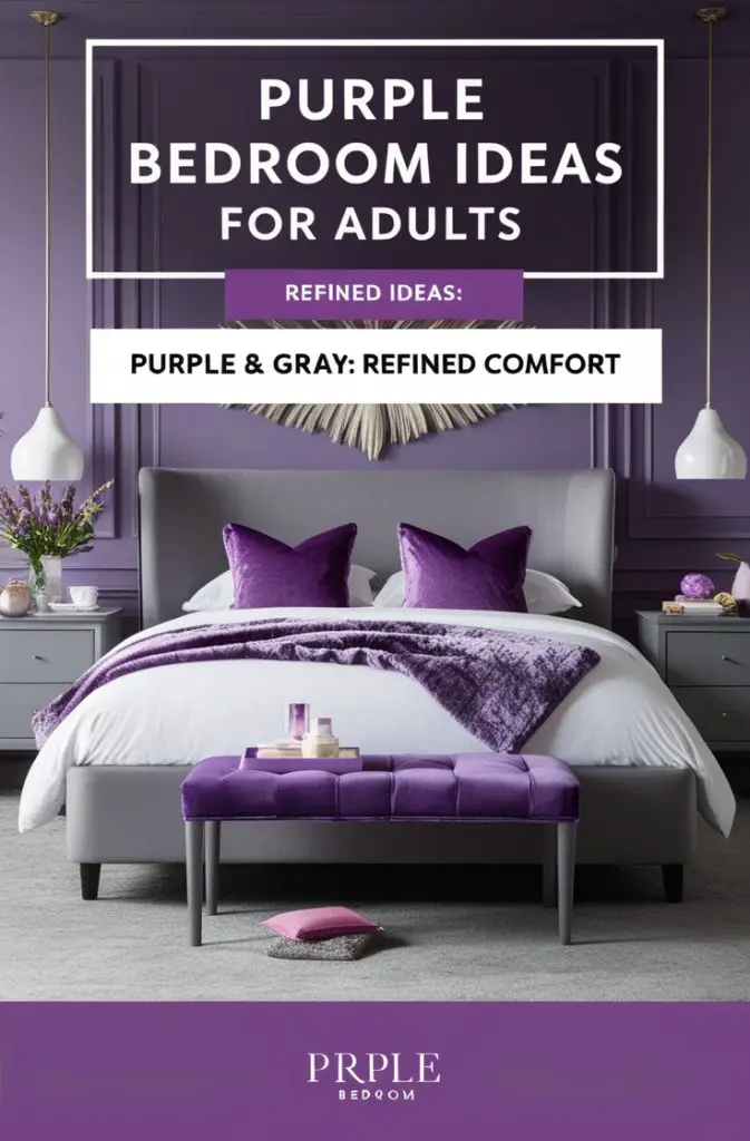 Purple and Gray Decor