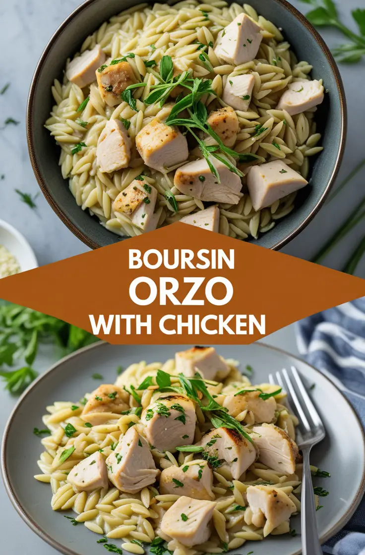 Boursin Orzo with Chicken