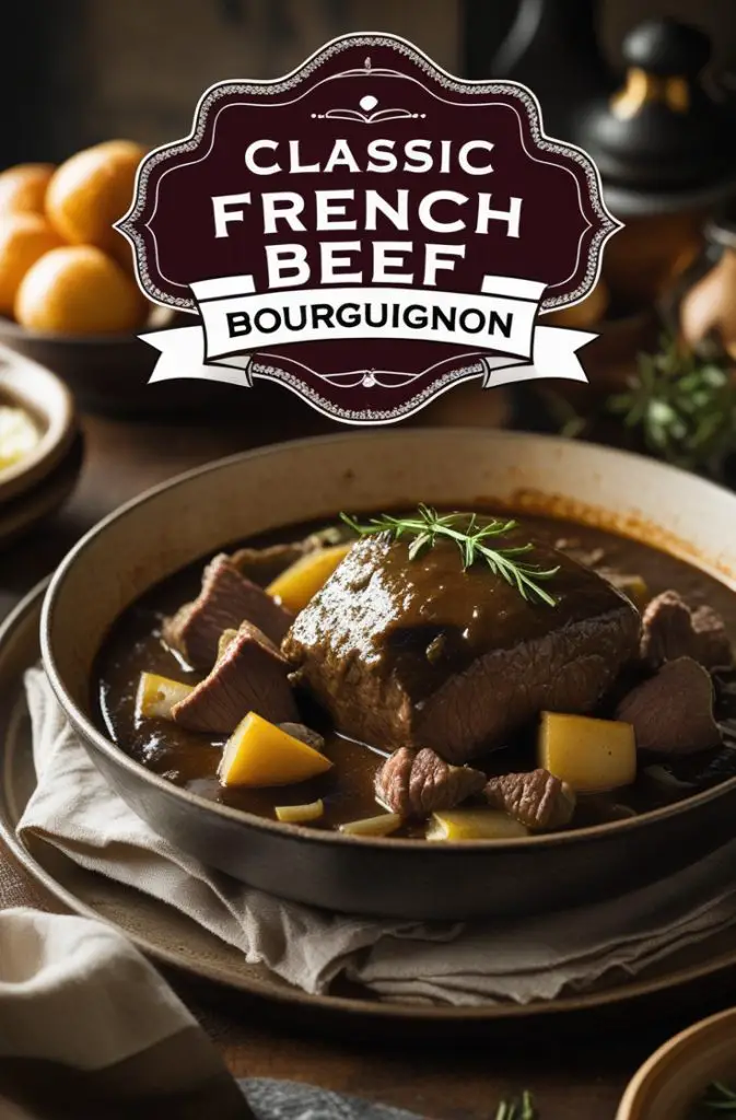 Classic French Beef Bourguignon 