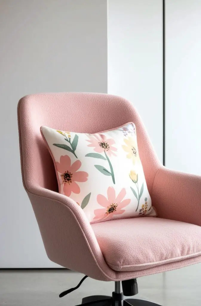 Desk Chair Cushions in Spring Prints