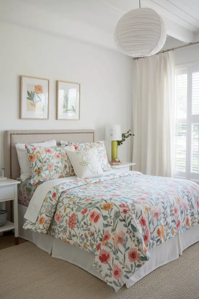 Floral Bedspread or Throw Blanket