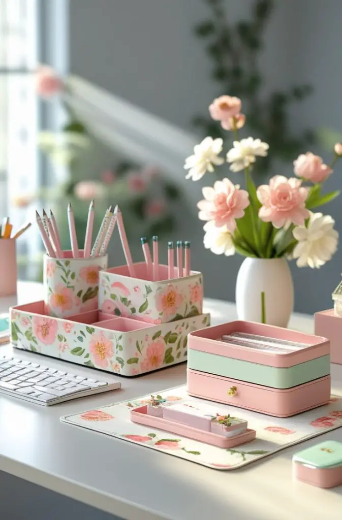 Floral Desk Organizers