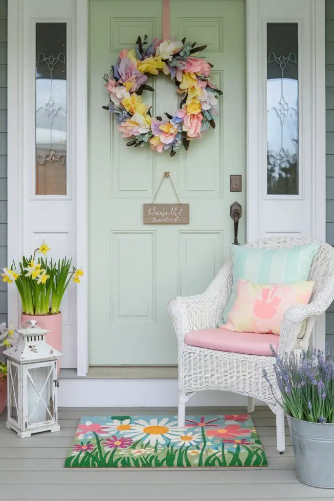 Floral Welcome Mat