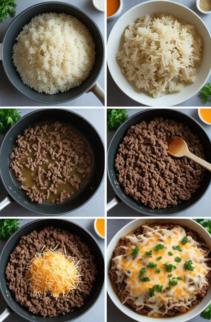 How to Make French Onion Ground Beef and Rice Casserole