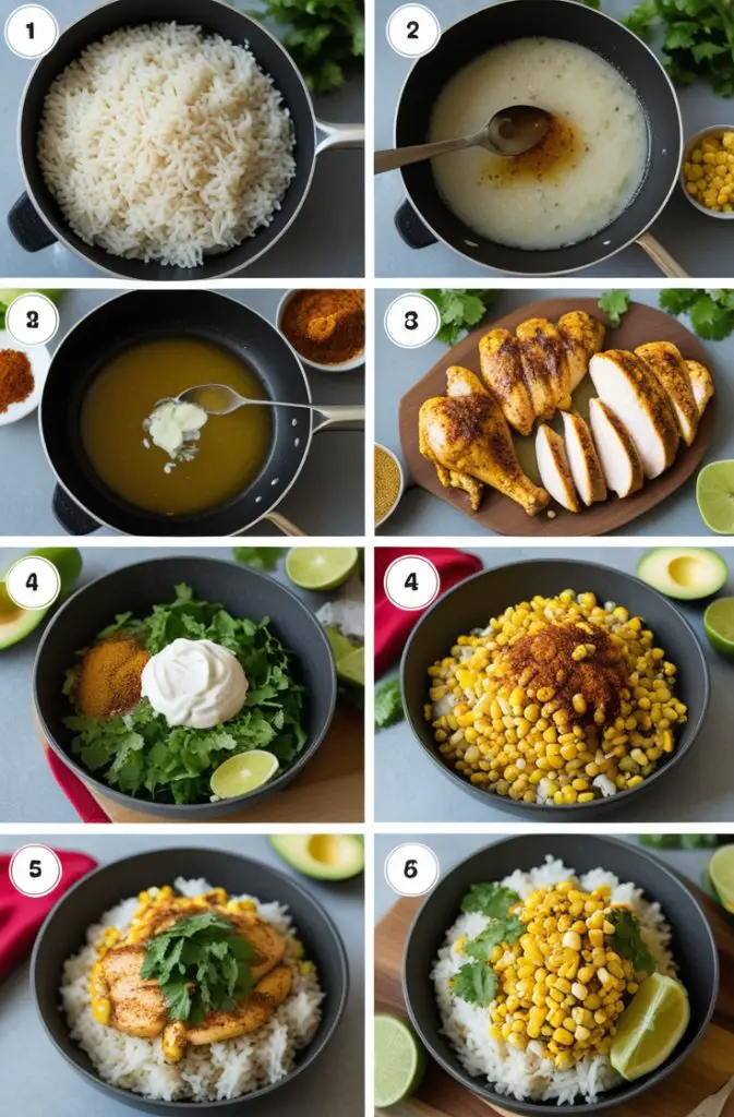 How to Make Street Corn Chicken Rice Bowls