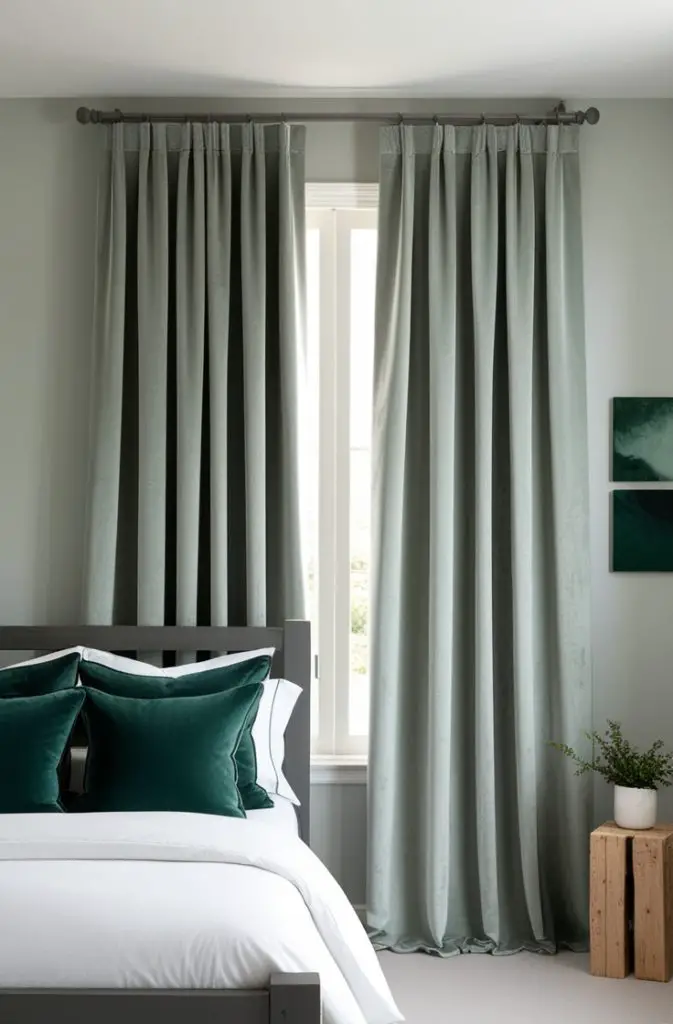 Layered Green and Grey Tones