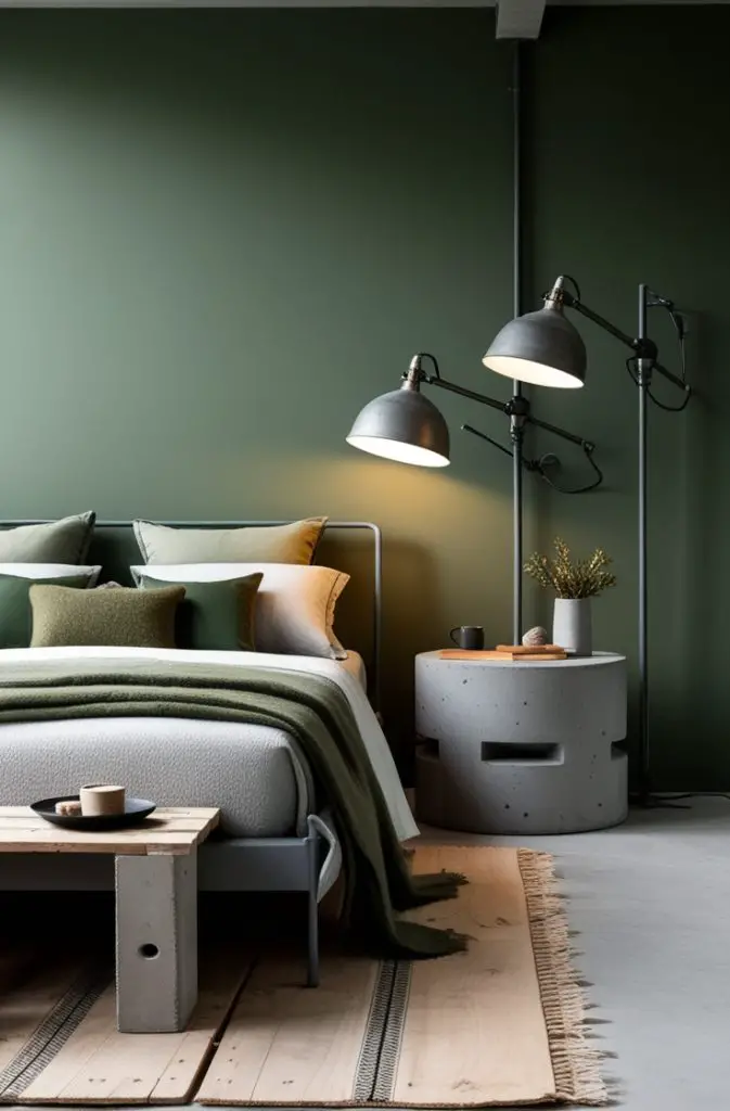 Moss Green with Industrial Grey Touches