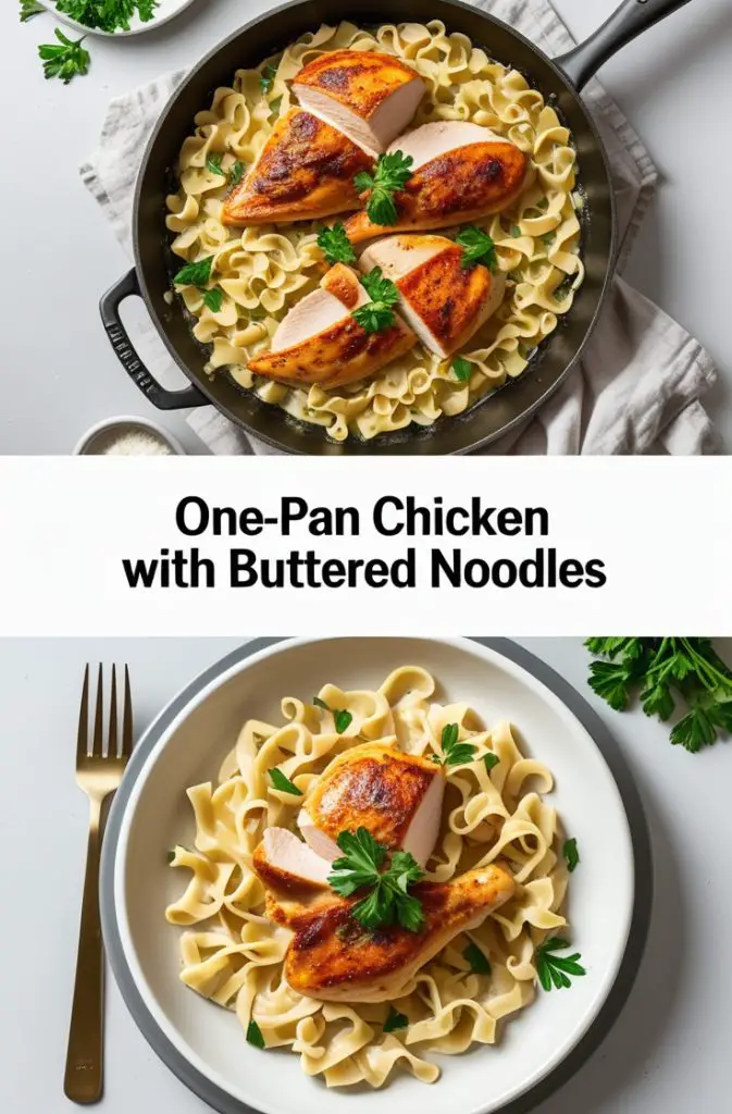 One-Pan Chicken with Buttered Noodles 