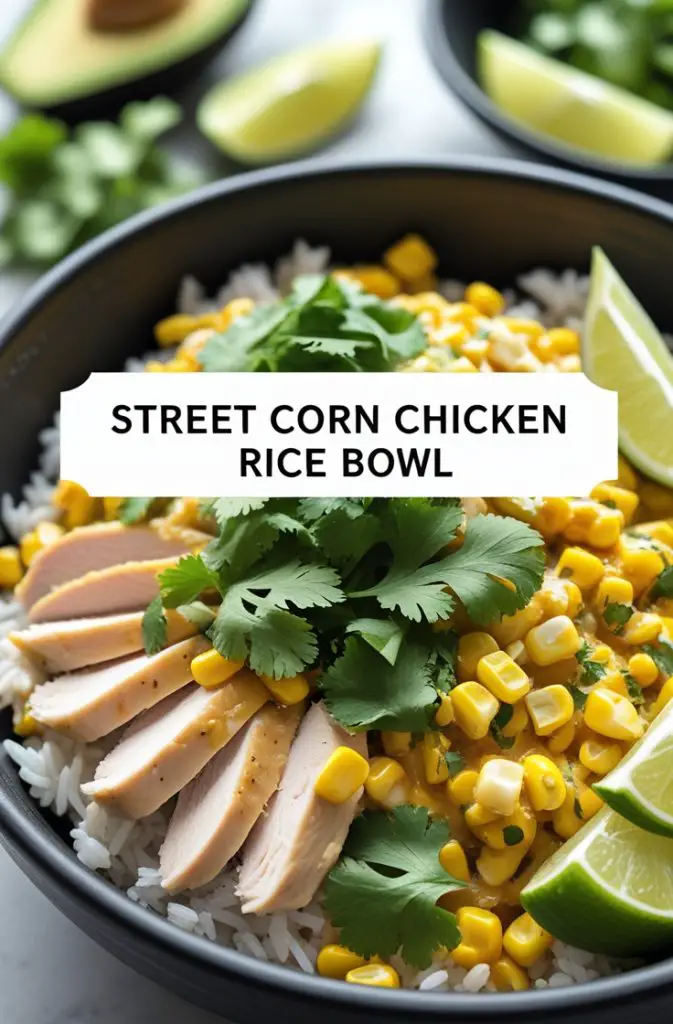 Street Corn Chicken Rice Bowl