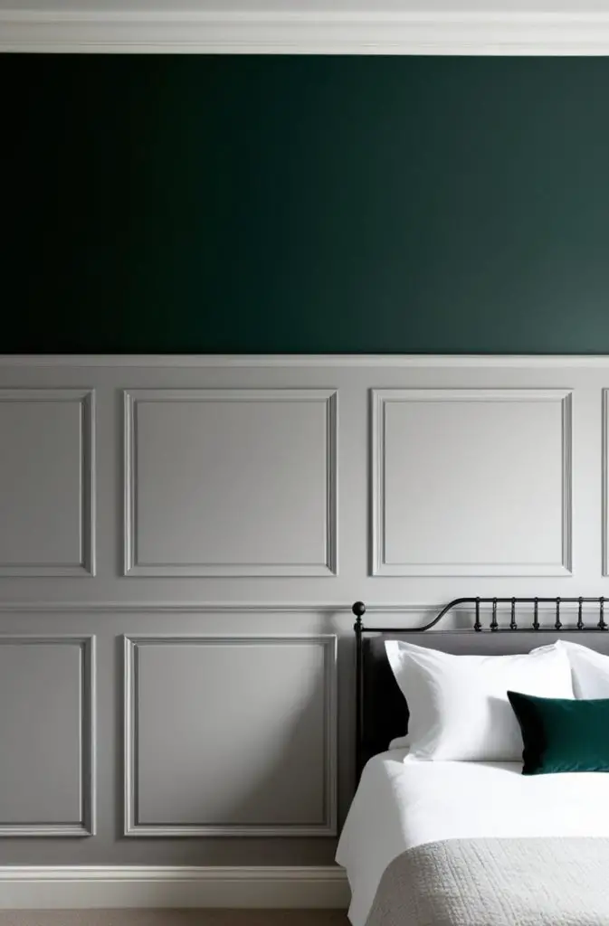 Two-Tone Walls with a Grey and Green Divide