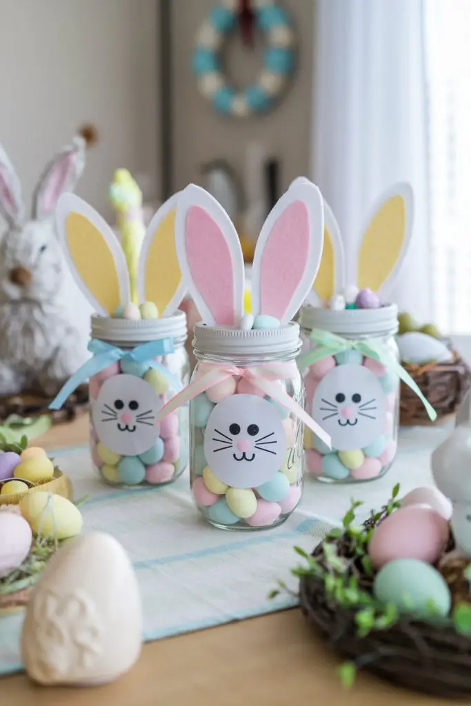  Bunny Mason Jar Treat Holders