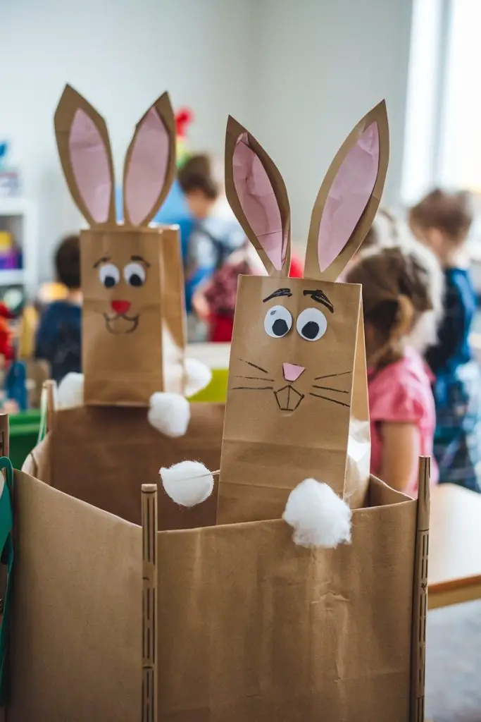 Bunny Paper Bag Puppets