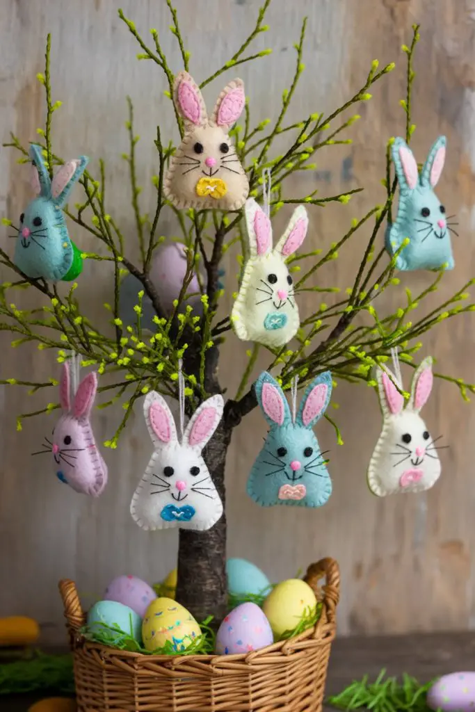 Felt Bunny Ornaments