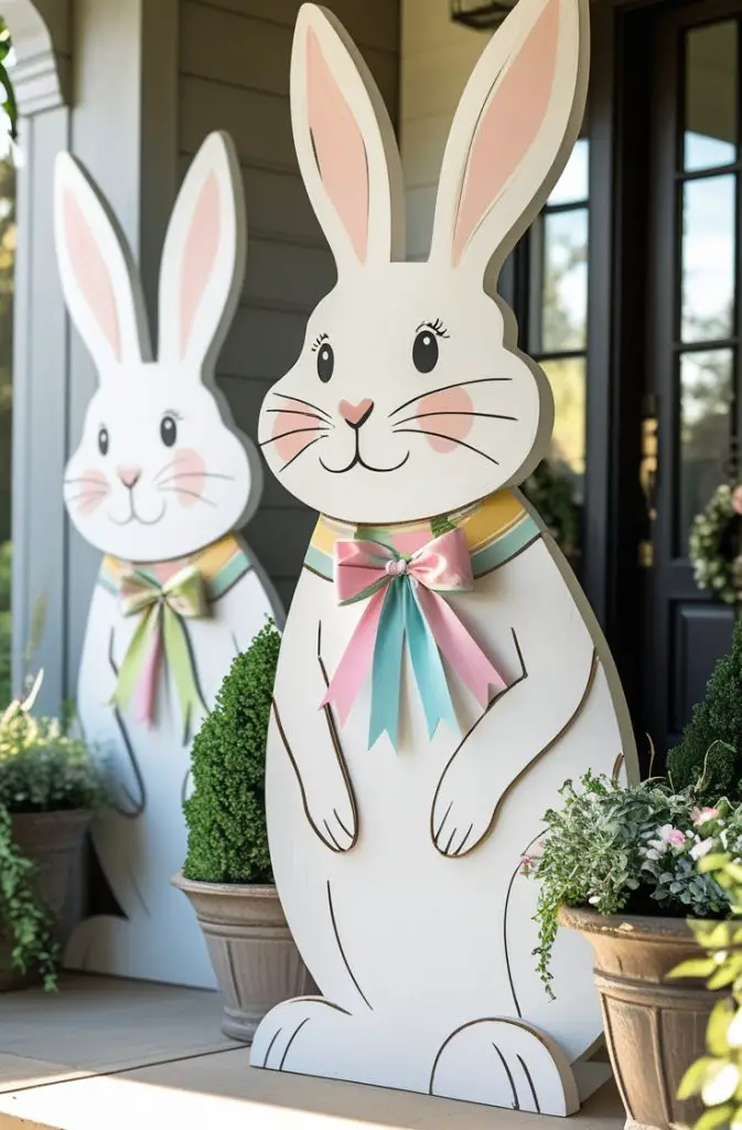 Oversized Wooden Bunny Cutouts