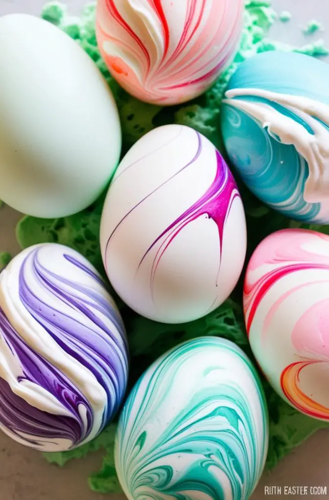 Shaving Cream Marble Eggs