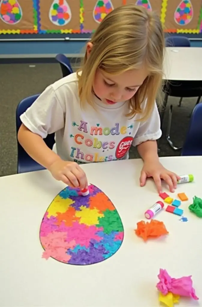 Tissue Paper Easter Eggs