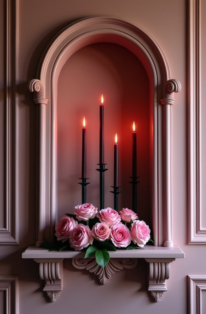 Gothic Pink Arch Shelf