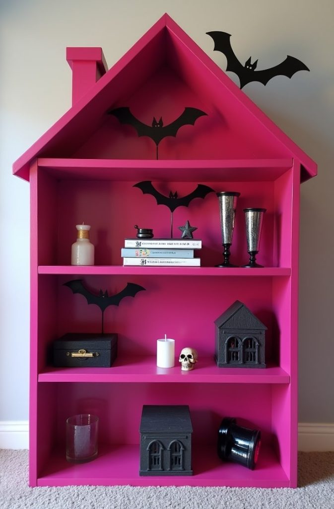 Hot Pink Haunted House Display