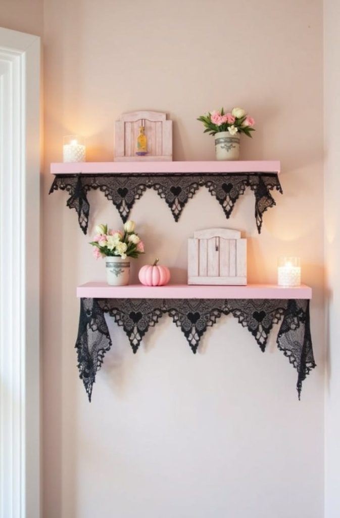 Pastel Pink Pumpkin Shelf