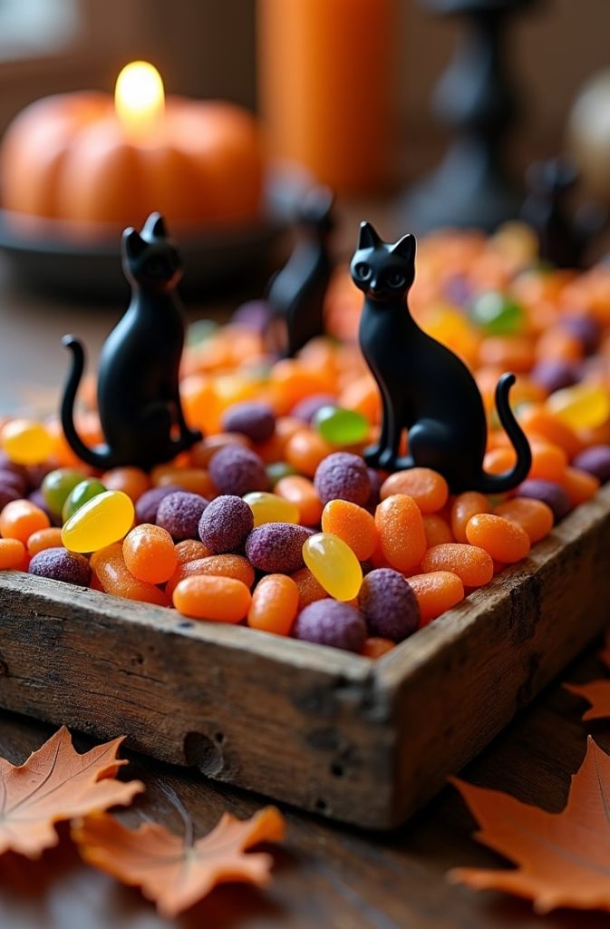 Black Cat Silhouette Tray