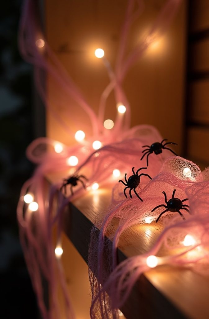 Fairy Lights & Pink Cobwebs